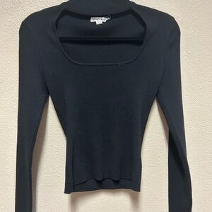 Charlotte Russe Black Long Sleeve Top